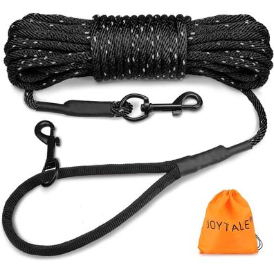 Joytale Reflektierende Schleppleine für Hunde, 10m, Gepolsterter Griff, 2