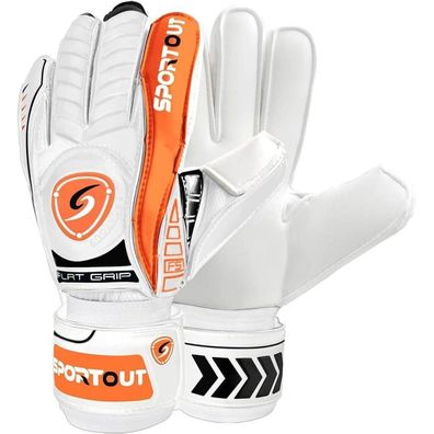 Sportout Torwarthandschuhe mit Fingersave, 4mm Latex, für Kinder, Erwachsene