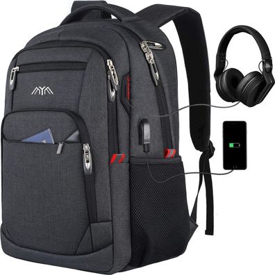 Yamtion Rucksack Herren für 15.6 Zoll Laptop, Arbeit, Wasserdicht, Business