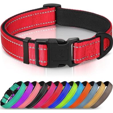 Joytale Gepolstertes Hundehalsband aus Neopren Nylon, Verstellbar
