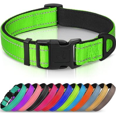 Joytale Gepolstertes Hundehalsband aus Neopren Nylon, Verstellbar