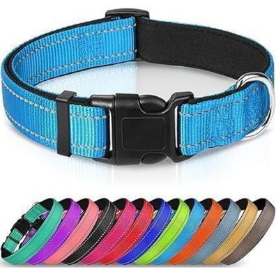Joytale Gepolstertes Hundehalsband aus Neopren Nylon, Verstellbar