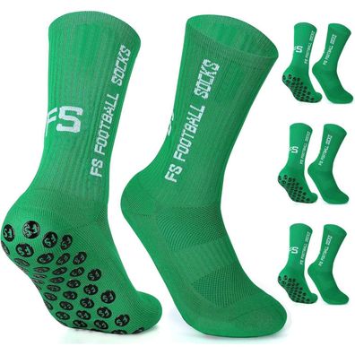 Gohanny 3 Paar Rutschfeste Fußball Socken für Herren, Damen & Kinder - Größen