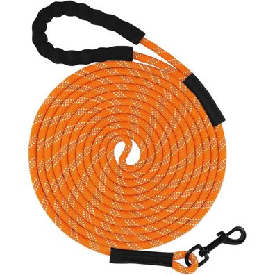 Taglory Schleppleine 20m für Hunde | Reflektierendes Seil | Gepolsterter Griff