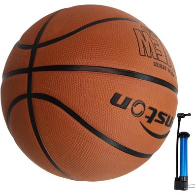Senston Basketball Größe 7 - Mit Pumpe, für Indoor & Outdoor, Braun