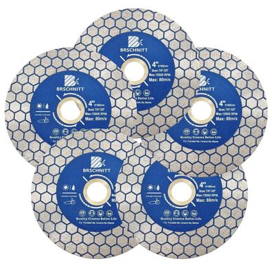 Brschnitt Diamant Trennscheibe 105mm Doppelseitig - 5 Stück für Granit, Marmor