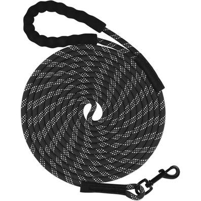 Taglory Schleppleine 10m für Hunde | Reflektierendes Seil | Gepolsterter Griff