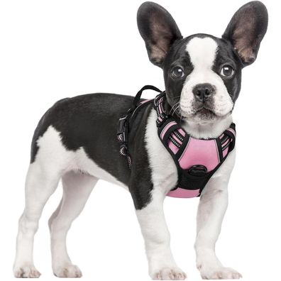 rabbitgoo Hundegeschirr Rosa S - Anti Zug Brustgeschirr mit Kontrolle