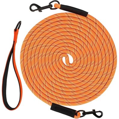 Taglory Schleppleine 10m für Hunde | Reflektierendes Seil | Doppelter Haken |