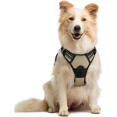 rabbitgoo Anti Zug Hundegeschirr M, No Pull Brustgeschirr mit Kontrolle
