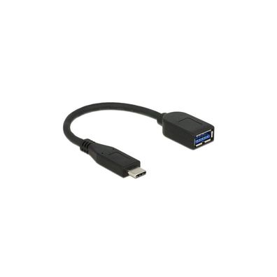 DELOCK USB3.1 Kabel C -> A St/Bu 0.10m koaxial sw Prem