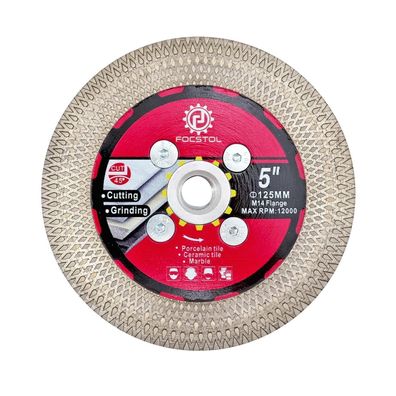 Focstol Diamant Trennscheibe 125mm - Ideal für Fliesen, Marmor, Granit - M14