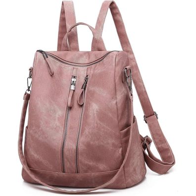 Puwuzixi Damen Rucksack wasserdicht, diebstahlsicher, leicht, PU-Leder