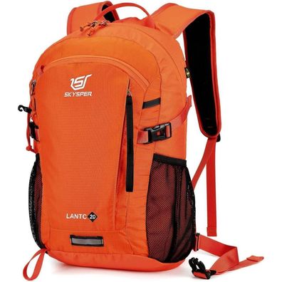 Skysper Wanderrucksack 20L Orange - Leicht, atmungsaktiv mit Rückenbelüftung