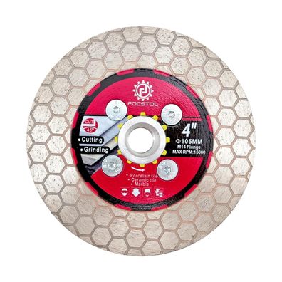 Focstol Diamant Trennscheibe 105mm M14 Flansch für Fliesen, Marmor, Granit