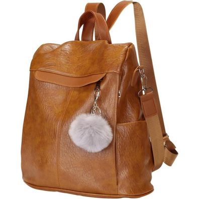 Puwuzixi Damen Rucksack wasserdicht diebstahlsicher leicht PU-Leder modisch