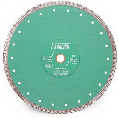 Fachlich Diamant Trennscheibe 300MM Turbo Mesh für Keramik, Fliesen, Granit