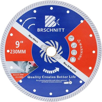 Brschnitt Diamant Trennscheibe 230mm Turbo für Beton, Granit, Marmor