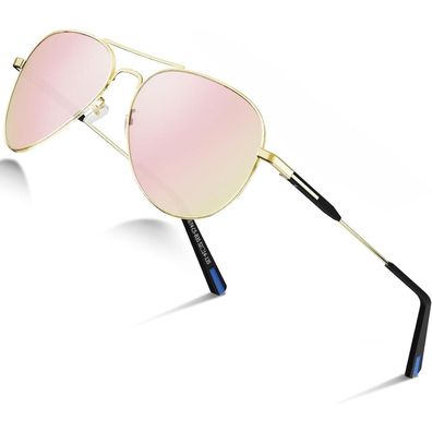 DADA-PRO Sonnenbrille Herren Damen Pilotenbrille Metallrahmen Retro