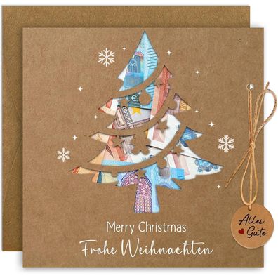 Luckeey Geldgeschenke Weihnachten Verpackung mit Umschlägen und Weihnachtsbaum