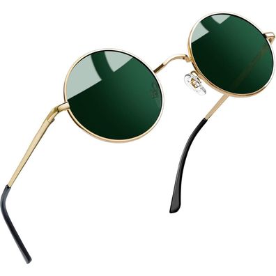Joopin Retro Runde Sonnenbrille Herren Damen Polarisierte Vintage Steampunk