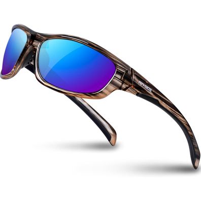 RIVBOS RB832 Sportbrille für Damen und Herren, polarisiert, TR90, ultraleicht