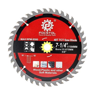 Focstol Kreissägeblatt für Holz 184mm x 15,875mm, 40 Zähne - Ideal für