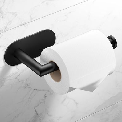 Hitslam Toilettenpapierhalter ohne Bohren, matt schwarz, SUS304 Edelstahl für