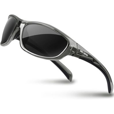 RIVBOS Sportbrille RB832: Polarisierte TR90 Fahrradbrille für Damen & Herren