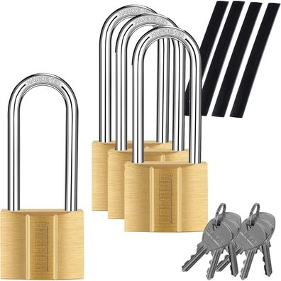 KAWAHA 81/40L-4P Vorhängeschloss mit langem Bügel, 40mm, gleichschließend