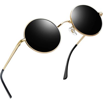 Joopin Retro Runde Sonnenbrille Herren Damen Polarisierte Vintage Steampunk