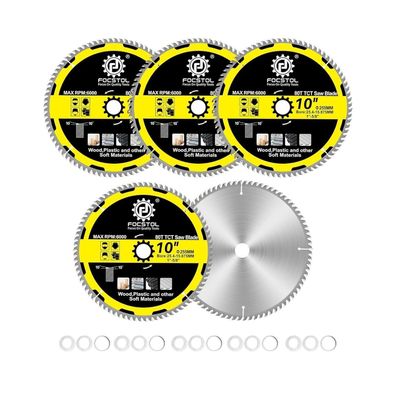 Focstol Kreissägeblatt für Holz 255mm x 30mm, 80 Zähne, 5 Stück - Präzise