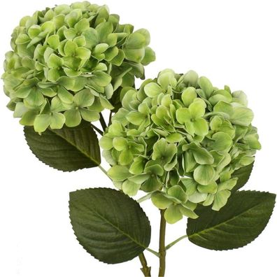 Briful Künstliche Hortensien Kunstblume Wie Echt, 2 Stück, Grün, 63 cm