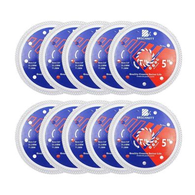Brschnitt Diamant Trennscheibe 125mm (10er Pack) - Turbo Mesh für harte Fliesen