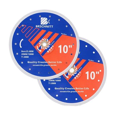 Brschnitt Diamant Trennscheibe 250mm (2 Stück) - Turbo Mesh für Hartmaterialien