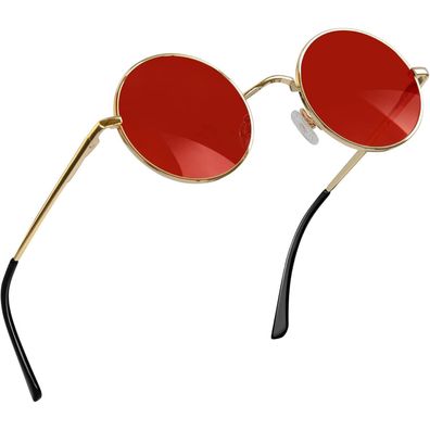 Joopin Retro Runde Sonnenbrille Herren Damen Vintage Steampunk Hippie