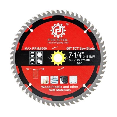 Focstol Kreissägeblatt für Holz 184mm 60 Zähne - Ideal für Sperrholz