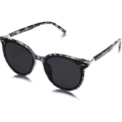 SOJOS Klassisch Retro Runde Sonnenbrille SJ2067 C6 - Demi Rahmen/Grau Linse