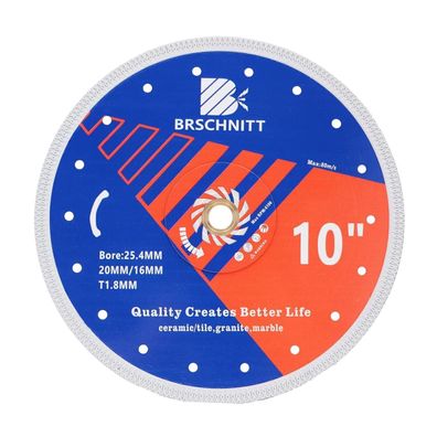 Brschnitt Diamant Trennscheibe 250mm Turbo Mesh für Keramik, Porzellan, Granit