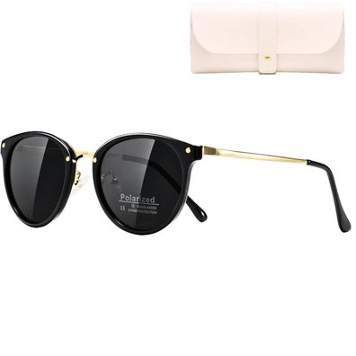 Cleoxyge Polarisierte Sonnenbrille Damen Herren - Vintage Elegant Metallrahmen
