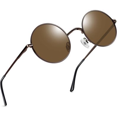 Joopin Retro Runde Sonnenbrille Herren Damen Polarisierte Vintage Steampunk