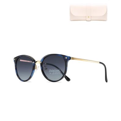 Cleoxyge Polarisierte Sonnenbrille Damen Herren, Vintage Elegant Metallrahmen