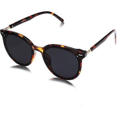 SOJOS Klassisch Retro Runde Sonnenbrille Damen Herren Groß SJ2067 C8 Demi
