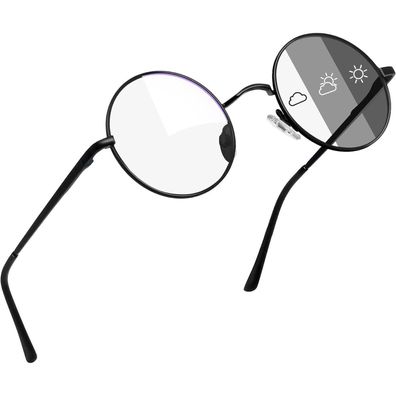 Joopin Retro Runde Sonnenbrille Herren Damen Polarisierte Vintage Steampunk