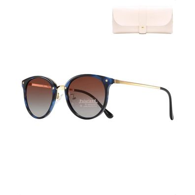 Cleoxyge Polarisierte Sonnenbrille Damen Herren, Vintage Elegant Metallrahmen