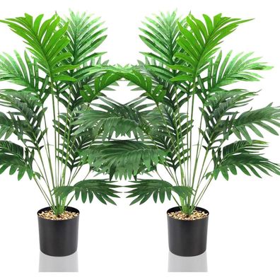 Lighterday Set mit 2 großen Kunstpflanzen - Künstliche Palme & Monstera