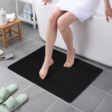 Hitslam Duschmatte rutschfest 80x60cm, weiche PVC-Luffa Antirutschmatte