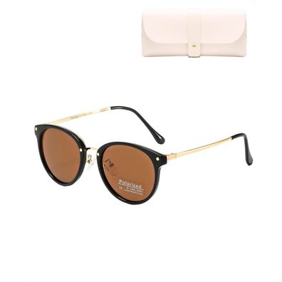 Cleoxyge Polarisierte Sonnenbrille Damen Herren, Vintage Elegant Metallrahmen