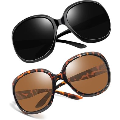 Joopin Übergroße Damen Sonnenbrille - Polarisierte UV400 Linsen, Modischer