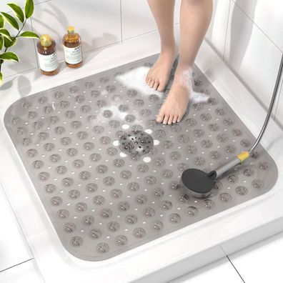 Hitslam Duschmatte rutschfest 53x53cm, BPA Frei, Maschinenwaschbar